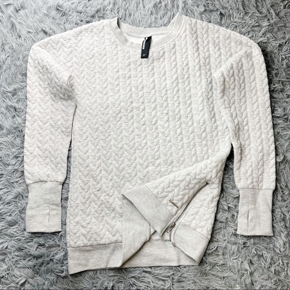 Mondetta MPG textured Quilted Pullover Sweatshirt Size Small
